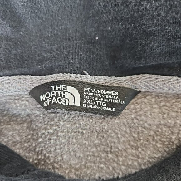 The North Face Hoodie Sweatshirt Men's XXL Gray Black Kangaroo Pocket Grunge - Picture 4 of 10